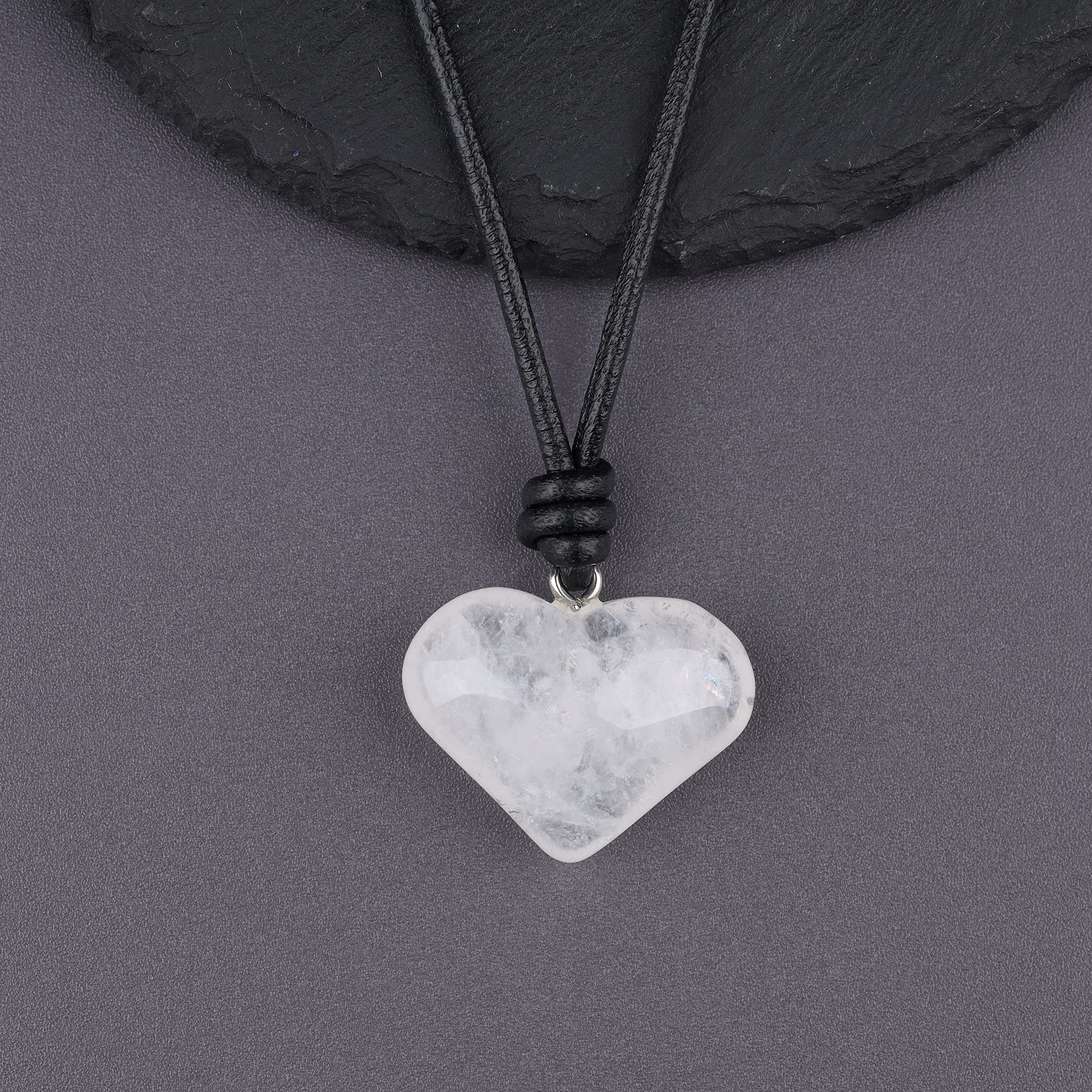 COAI Heart Necklace Crystal Necklace for Women, Leather Necklace/Stainless Steel Necklace - Image 3