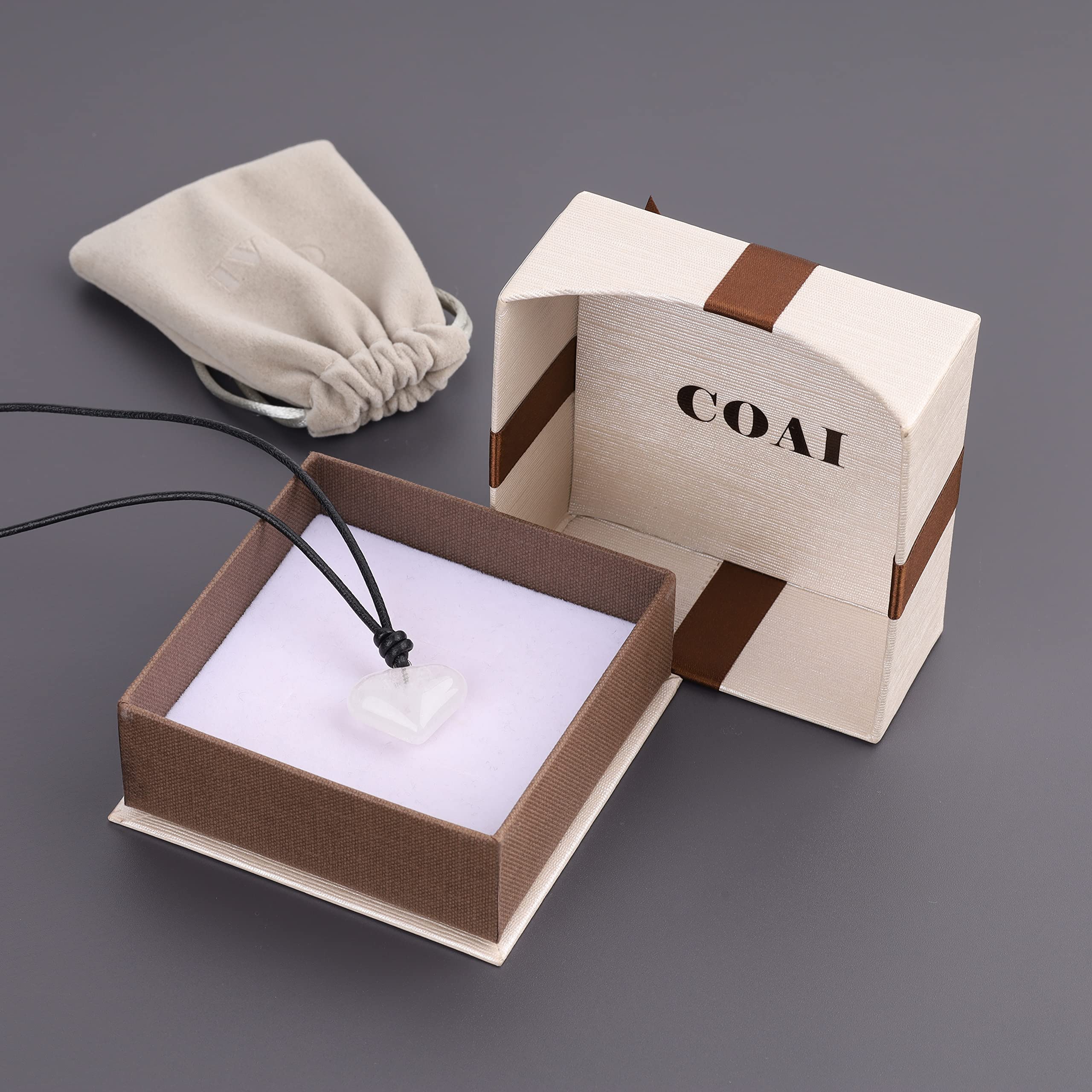 COAI Heart Necklace Crystal Necklace for Women, Leather Necklace/Stainless Steel Necklace - Image 6