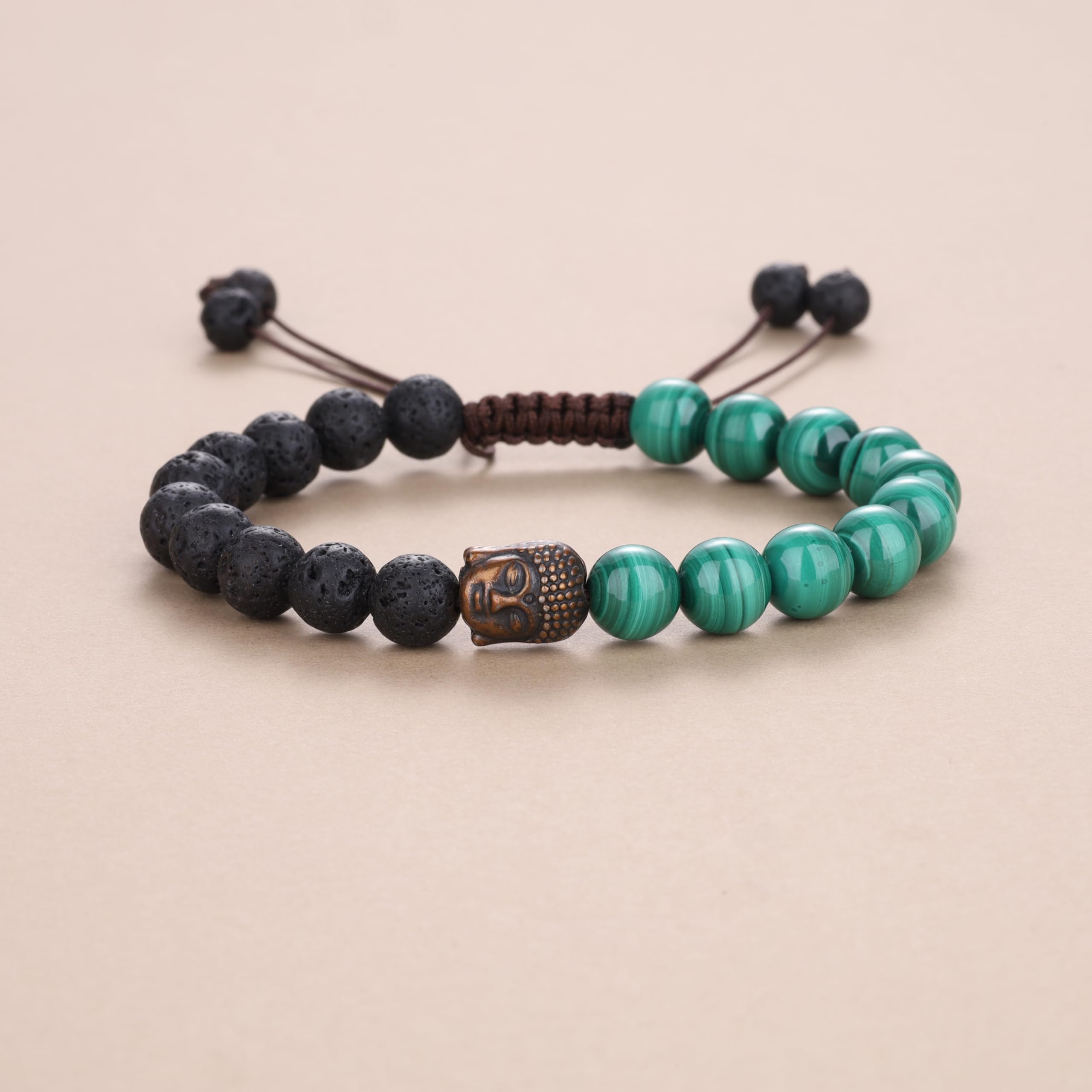 COAI Mens Womens Stone Buddha Head Prayer Bracelet - Image 4