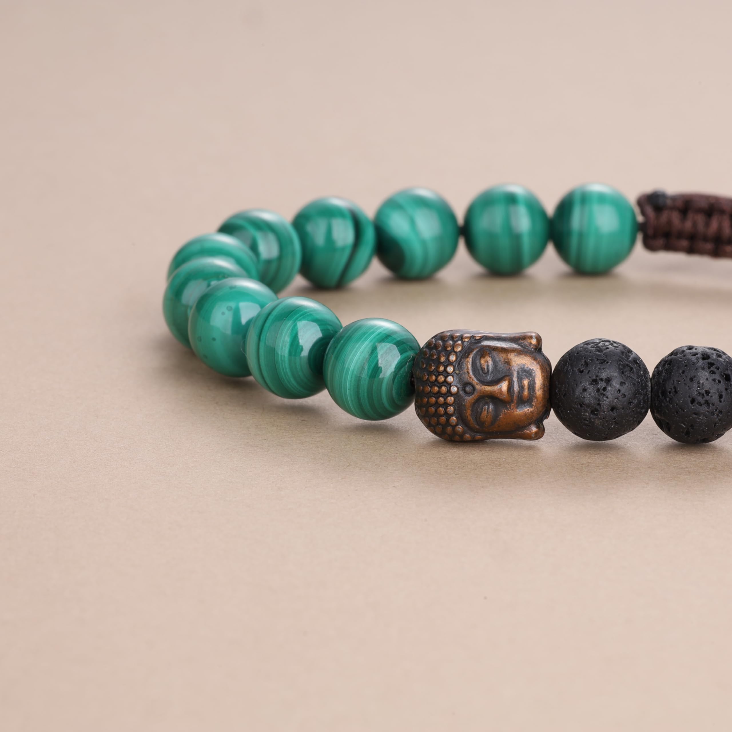COAI Mens Womens Stone Buddha Head Prayer Bracelet - Image 5