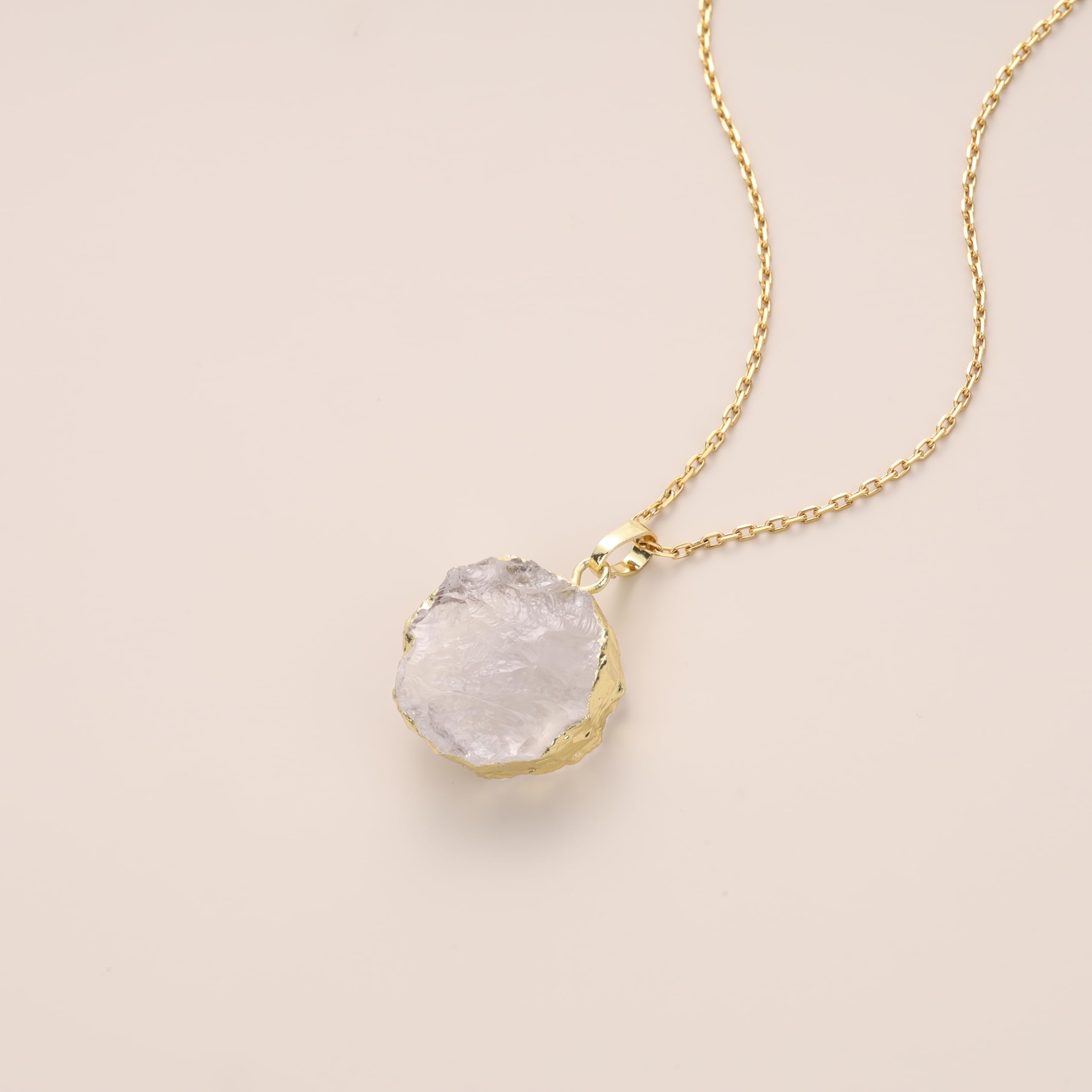 COAI Raw Crystal Necklace for Women, Amethsty Necklace/Clear Quartz Necklace/Agate Necklace/Obsidian Necklace - Image 3