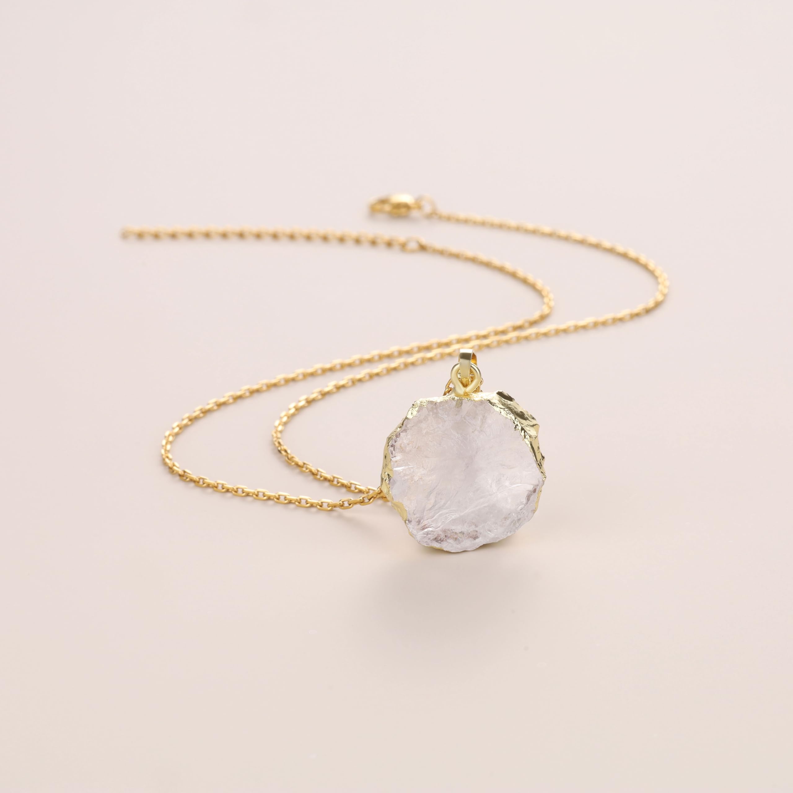 COAI Raw Crystal Necklace for Women, Amethsty Necklace/Clear Quartz Necklace/Agate Necklace/Obsidian Necklace - Image 4