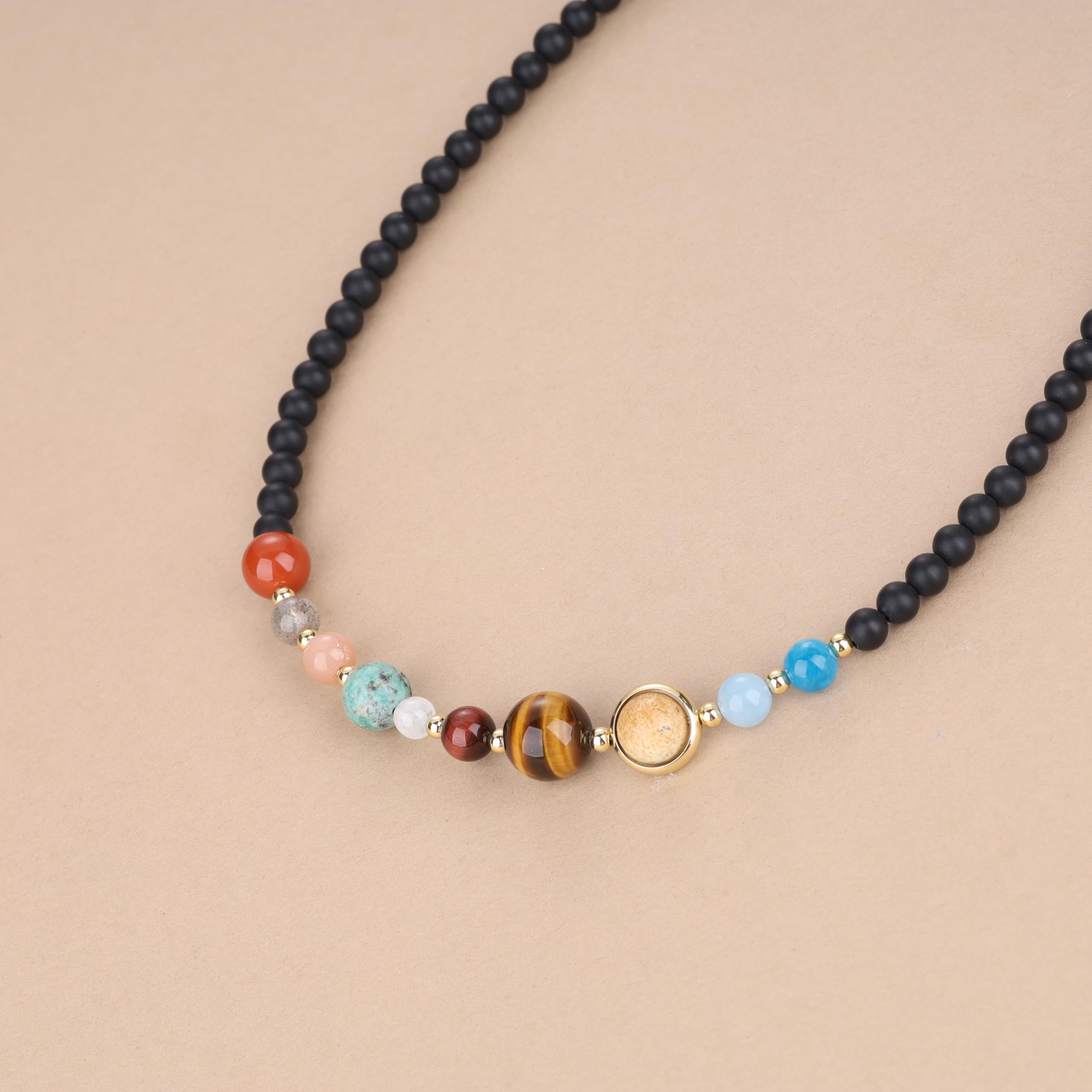 COAI Stone Beaded Solar System Necklace - Image 5