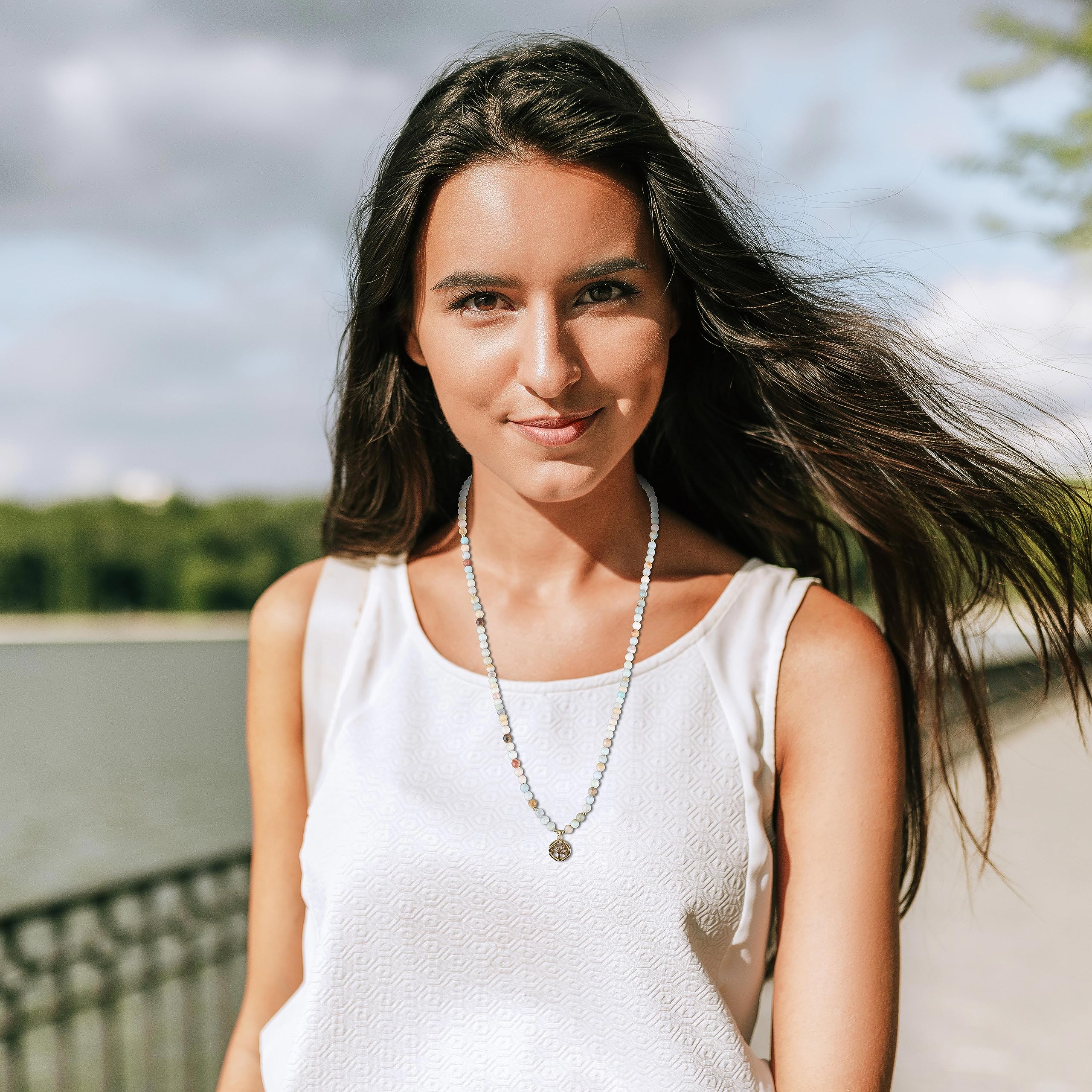 COAI Tree of Life 108 Mala Beads Prayer Wrap Bracelet Mala Necklace - Image 3