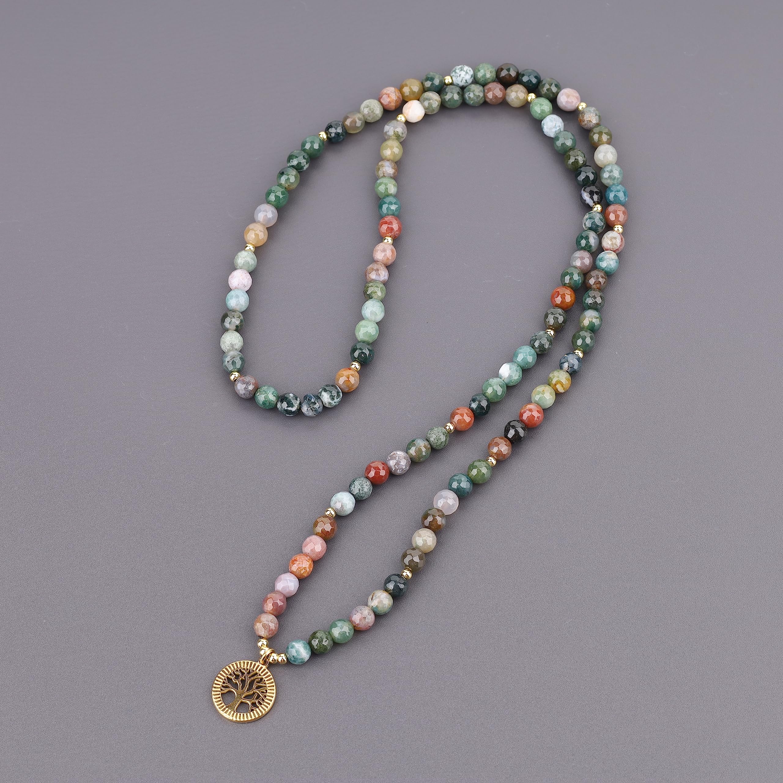 COAI Tree of Life 108 Mala Beads Prayer Wrap Bracelet Mala Necklace - Image 4