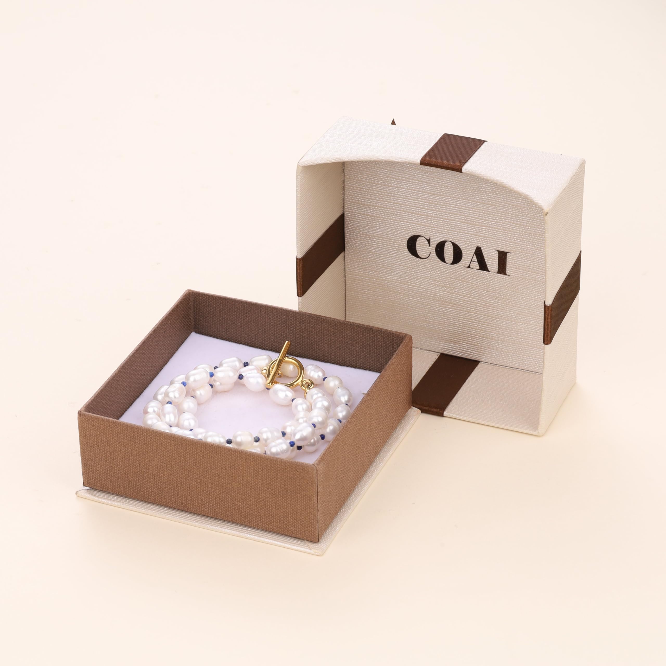 COAI Wedding Jewelry Pearl Necklace for Women, OT Clasp Beaded Necklace for Women - Image 7