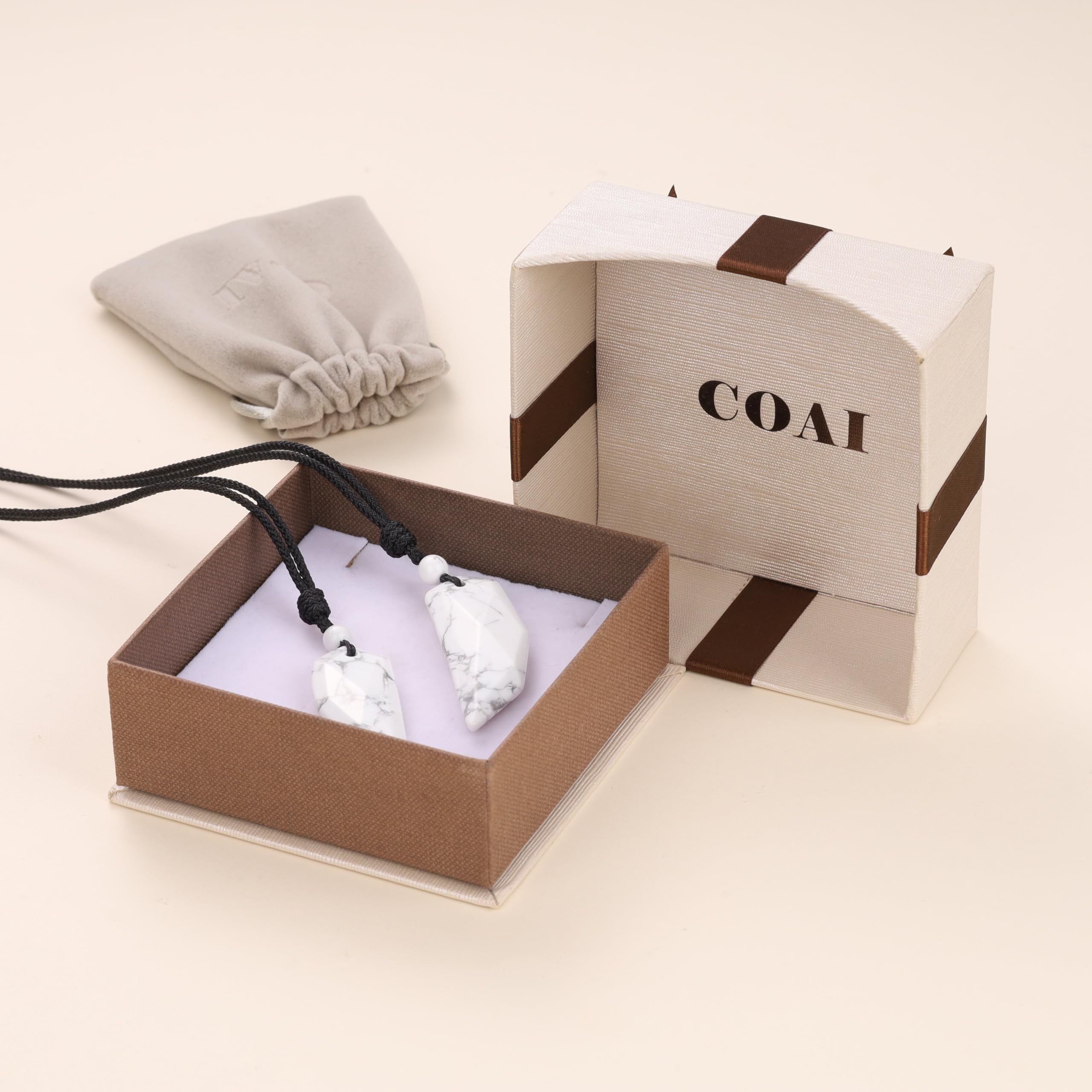 COAI Wolf Wooth Stone Matching Couples Necklaces, Crystal Necklaces for Couples - Image 6